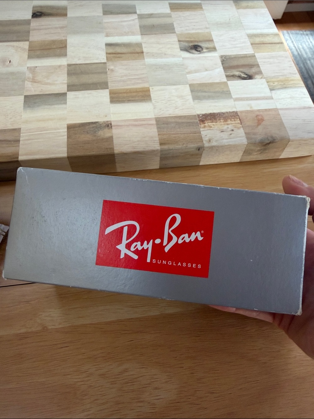 NEVER WORN Ray-Ban Rimless Sunglasses with Dark Gray/Brown Lenses - Picture 5 of 5